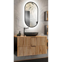 BADMÖBEL-SET 2-TLG. Xanten-56 - Braun, Holzwerkstoff (101/200/47cm) - Lomado