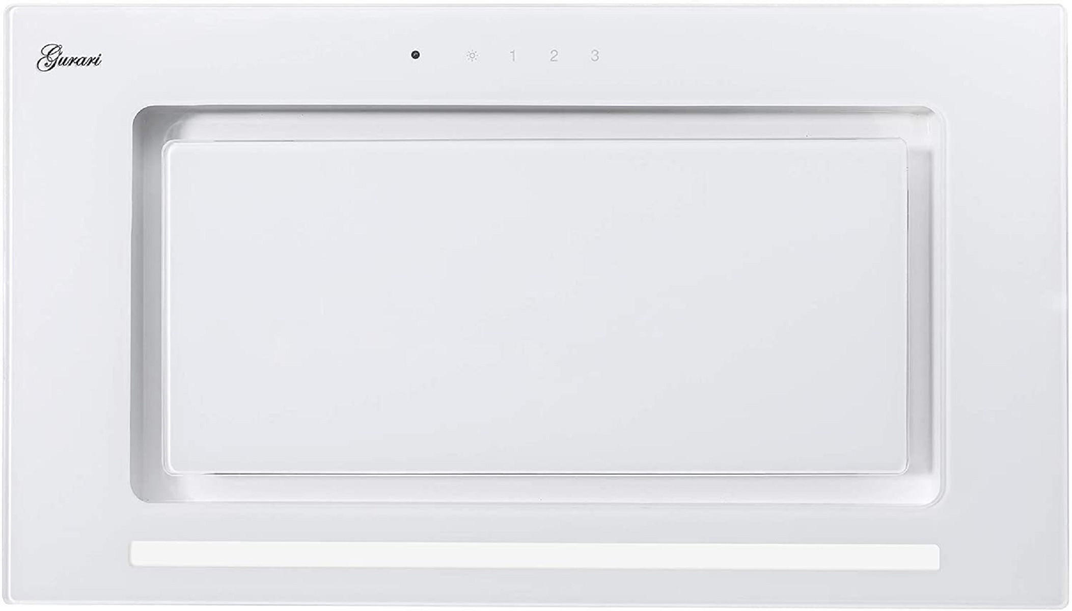 DUNSTABZUGSHAUBE GCH E 217 WH 52 PRIME + Umluftset, 52 cm Weiß Glas - Weiß, Glas/Metall (52/29.5/23.5cm) - Gurari