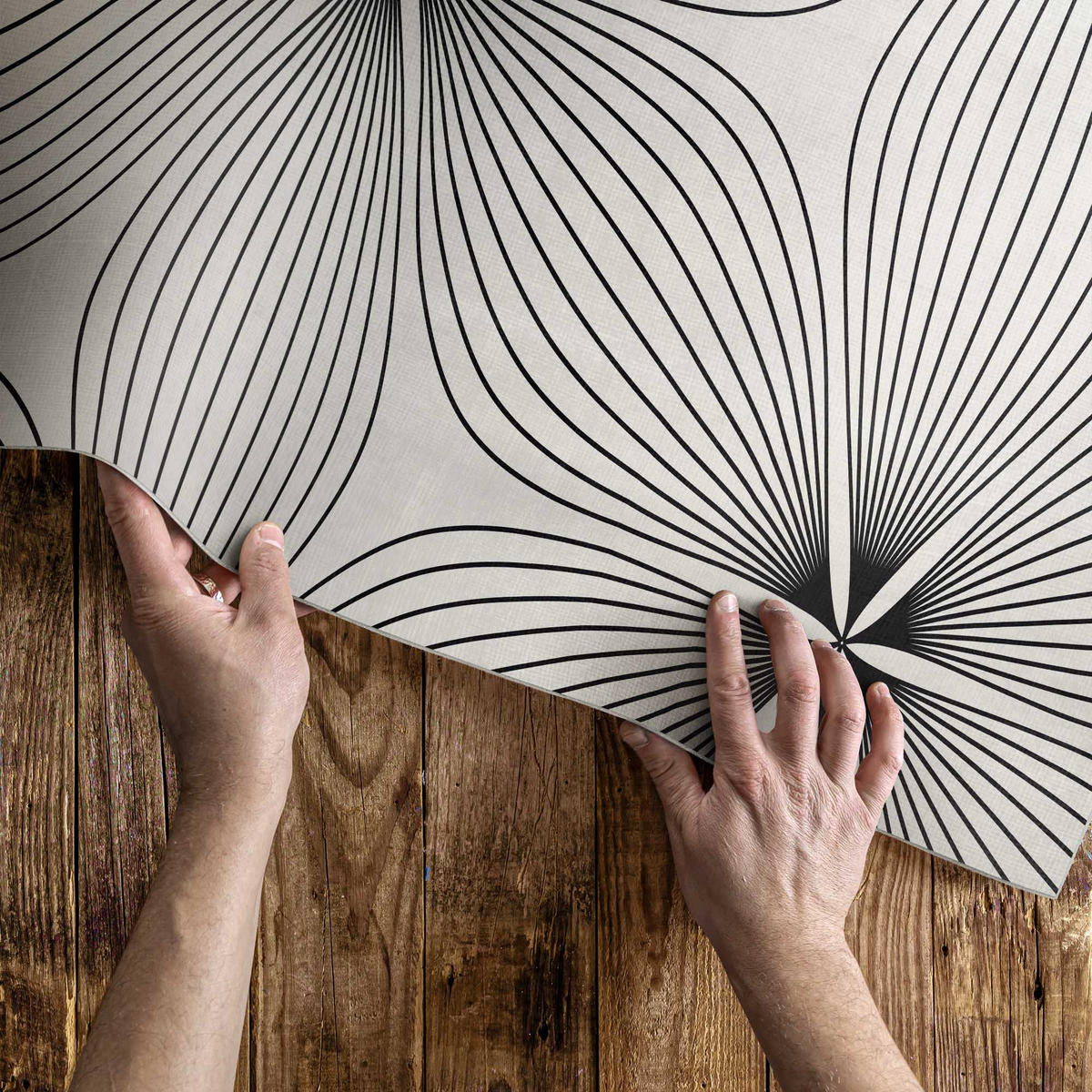 TEPPICH 150x225 cm Stilvolle Blumen Dunkle Linien - Schwarz, Kunststoff (150/225cm) - Wallfluent