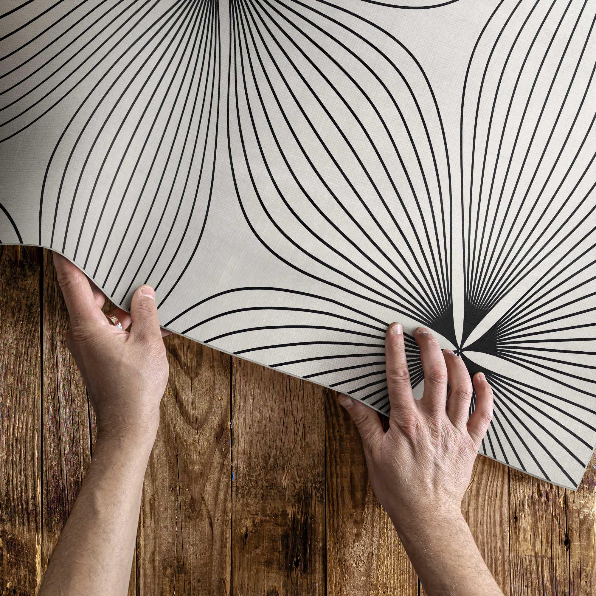 Thumbnail - Wallfluent Teppich, Weiß, Schwarz, Kunststoff, 80x120 cm, Teppiche & Böden, Teppiche, Moderne Teppiche