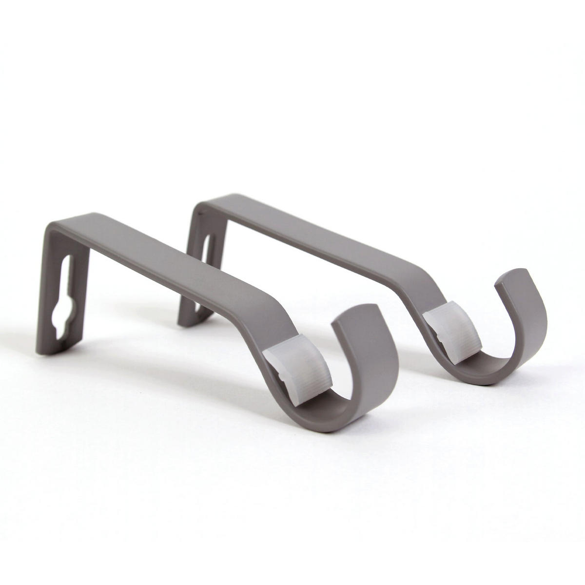 GARDINENSTANGE 1-lauf Kegel - Grau, Metall (140cm) - Deco-Raum