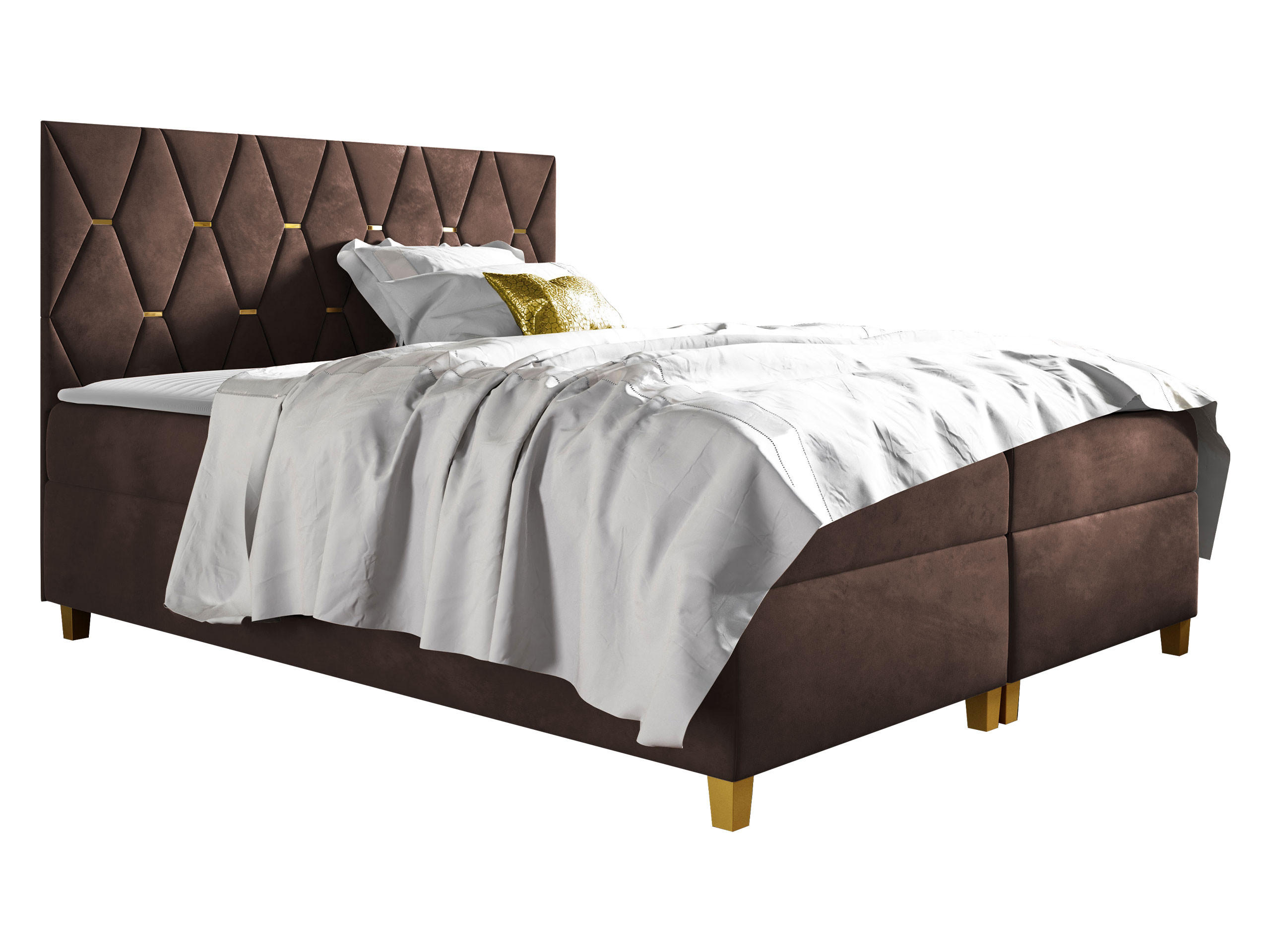 Mirjan24 Boxbett Braun 140x200 cm