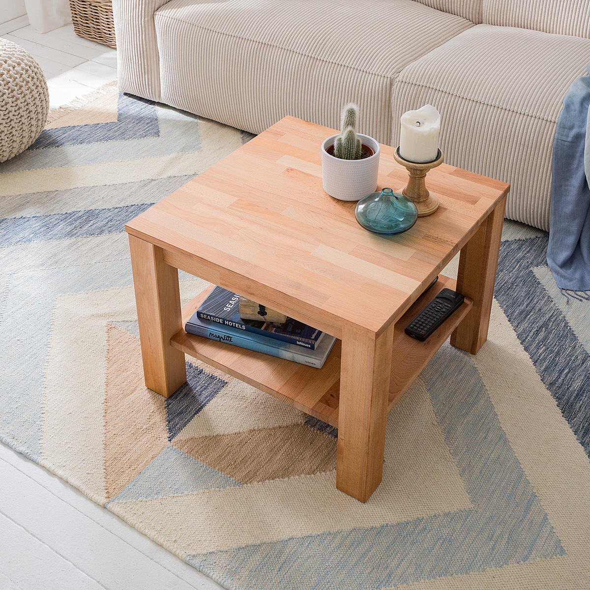 COUCHTISCH - Kernbuche Massiv - Kernbuche, Holz (60/60/45cm) - home24