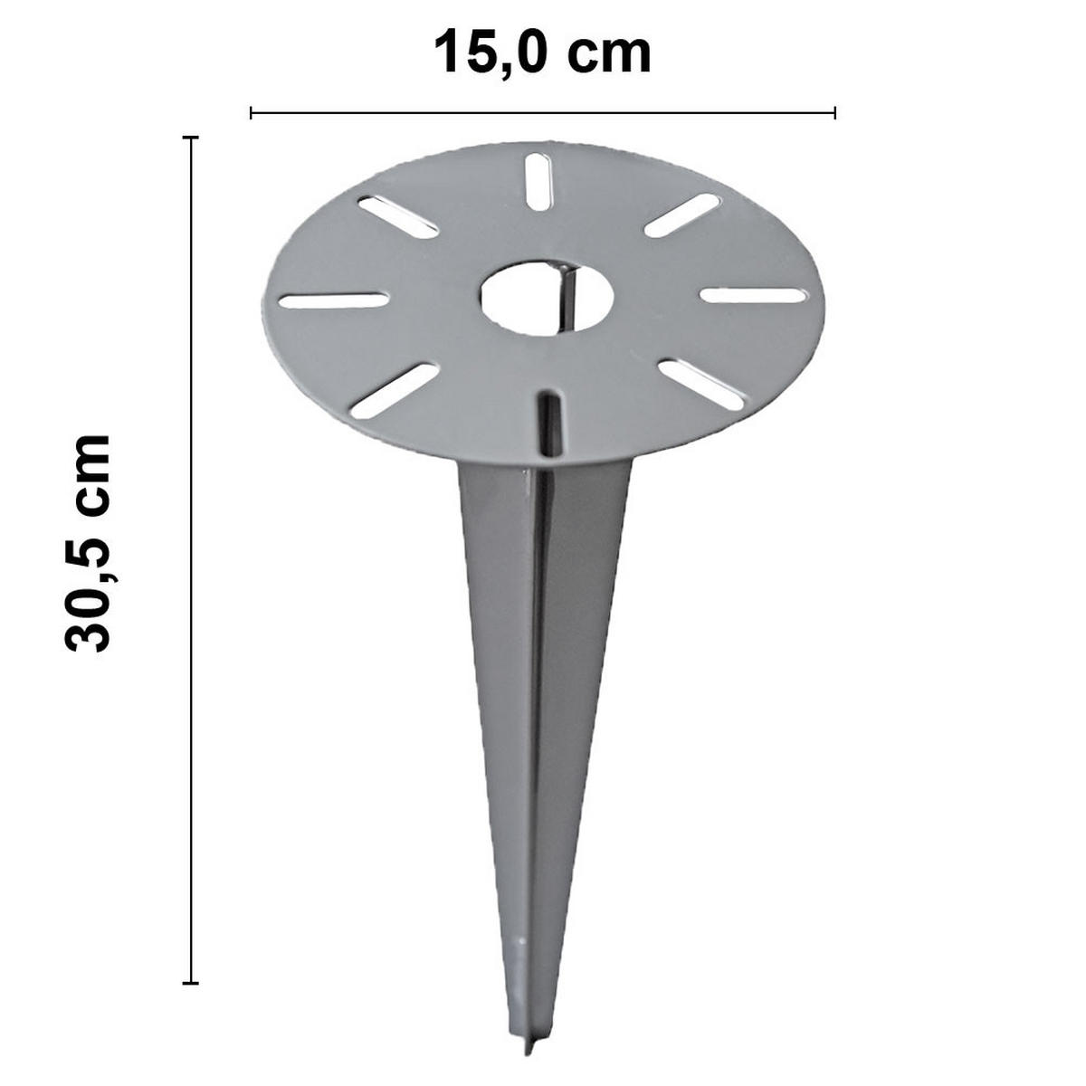 LED WEGELEUCHTE Edelstahl Silber - Silberfarben, Metall (15/15/30.5cm) - Globo Lighting