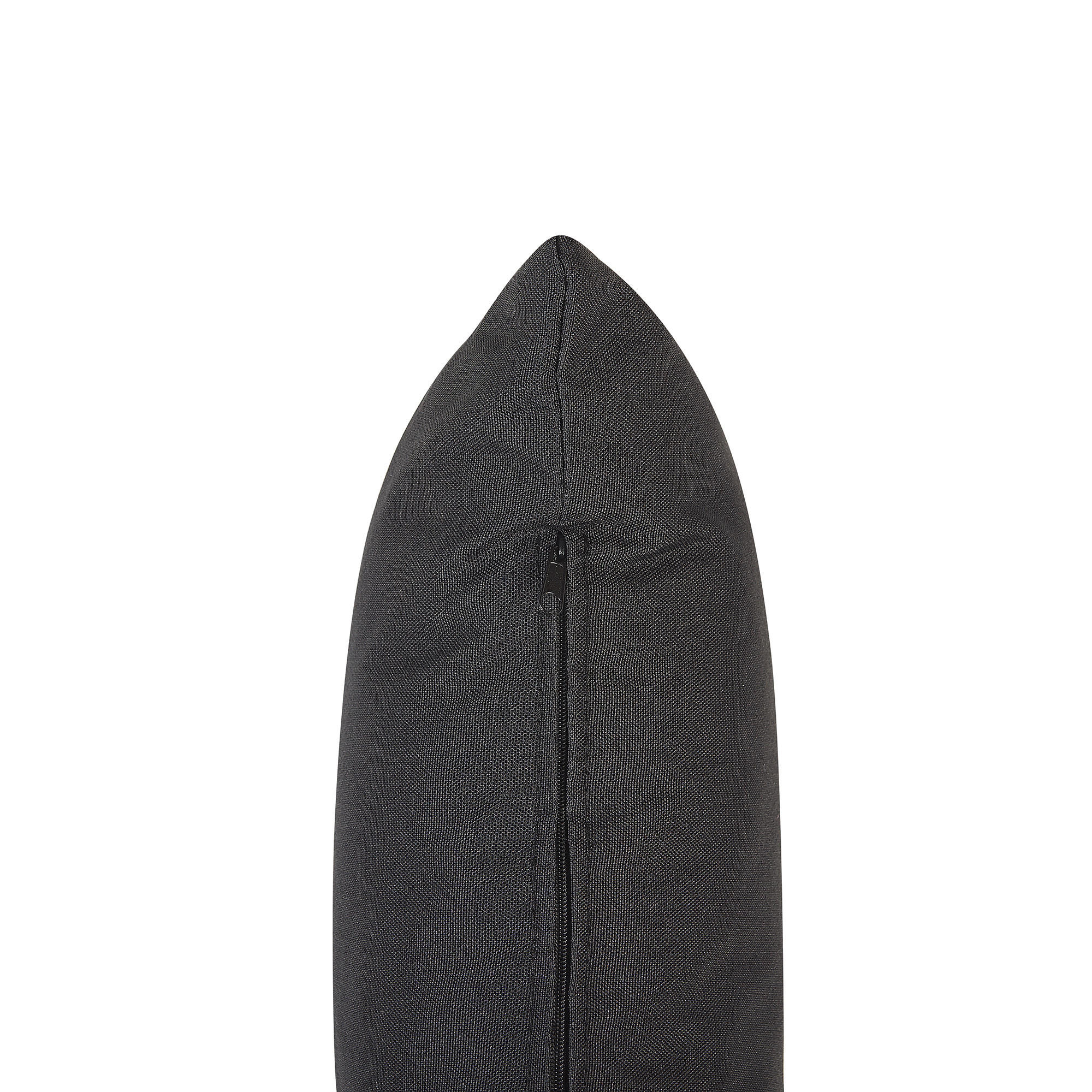 HÄNGESESSEL PE Rattan natürlich/schwarz mit Sitzkissen Pineto - Beige, Kunststoff (66/137/80cm) - Beliani