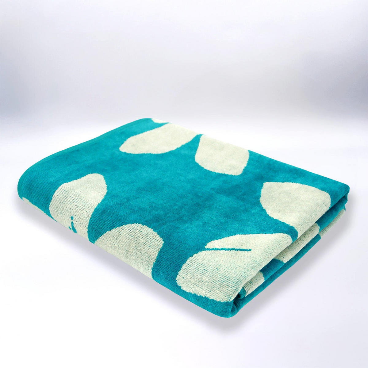 STRANDTUCH Frottee Velours Jacquard Blau 90x170 400g/m² - Caracol - Blau, Textil (170/90cm) - LE COMPTOIR DE LA PLAGE