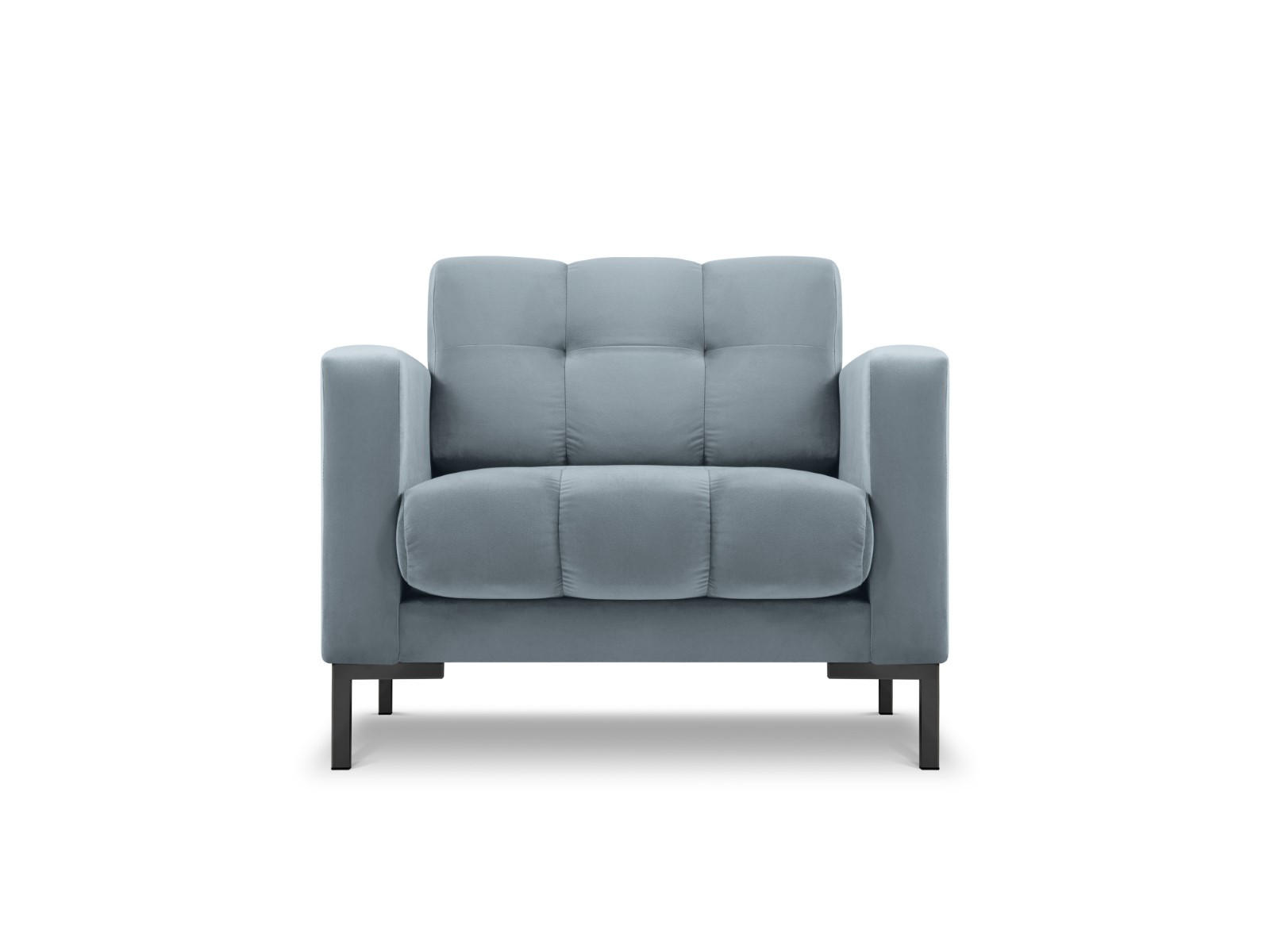 SESSEL Mamaia aus Samt hellblau - Hellblau, Textil (92/75/87cm) - Micadoni