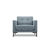 SESSEL Mamaia aus Samt hellblau - Hellblau, Textil (92/75/87cm) - Micadoni