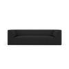 SOFA Ruby aus strukturiertem Stoff schwarz 3 Sitzplätze - Schwarz, Textil (93/69/232cm) - Micadoni