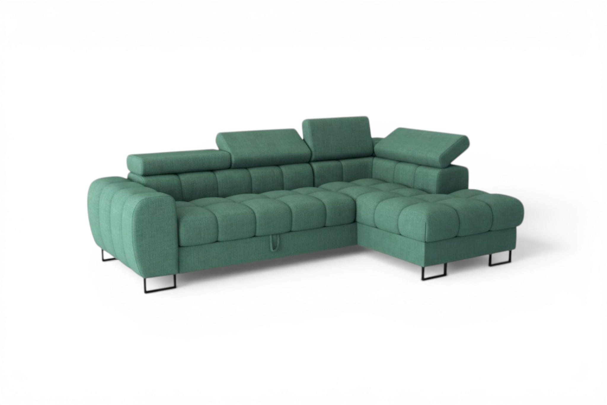 ECKSOFA Bastien Mit Schlaffunktion - Grün, Holzwerkstoff/Textil (260/170cm) - Fun Möbel