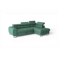 ECKSOFA Bastien Mit Schlaffunktion - Grün, Holzwerkstoff/Textil (260/170cm) - Fun Möbel
