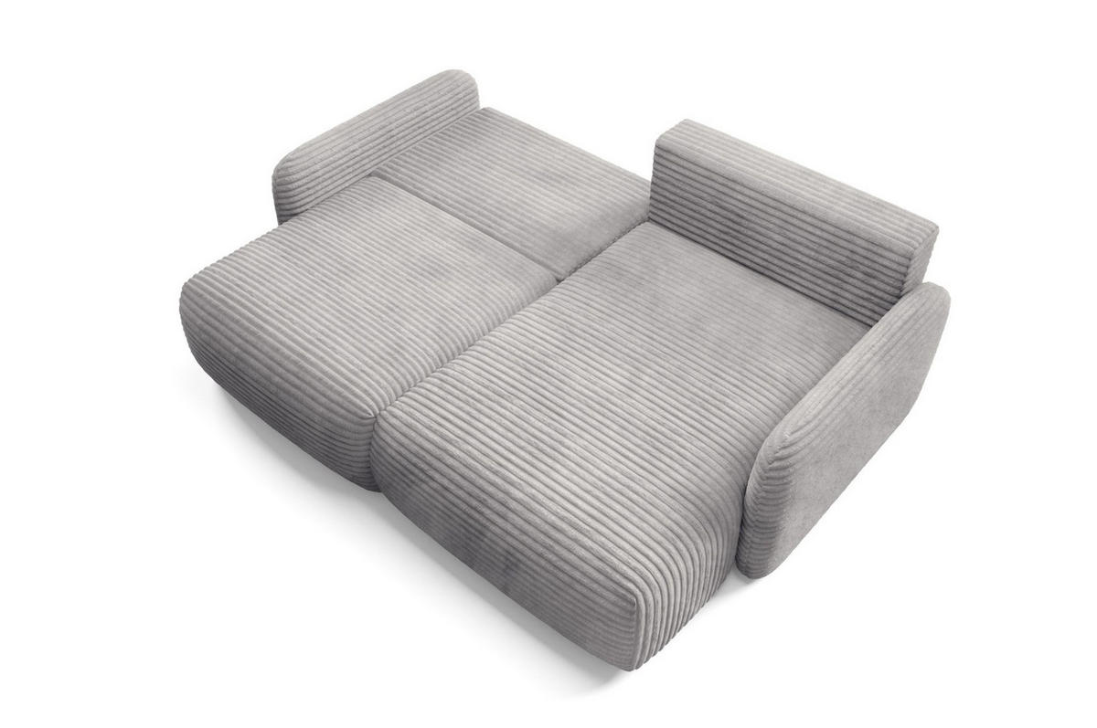 ECKSOFA Simone Mit Schlaffunktion - Grau, Holzwerkstoff/Textil (165/240cm) - Fun Möbel