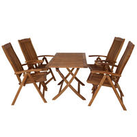 GARTEN-GARNITUR MENORCA 5-Teilig aus Akazienholz - Braun, Holz - TPFGarden