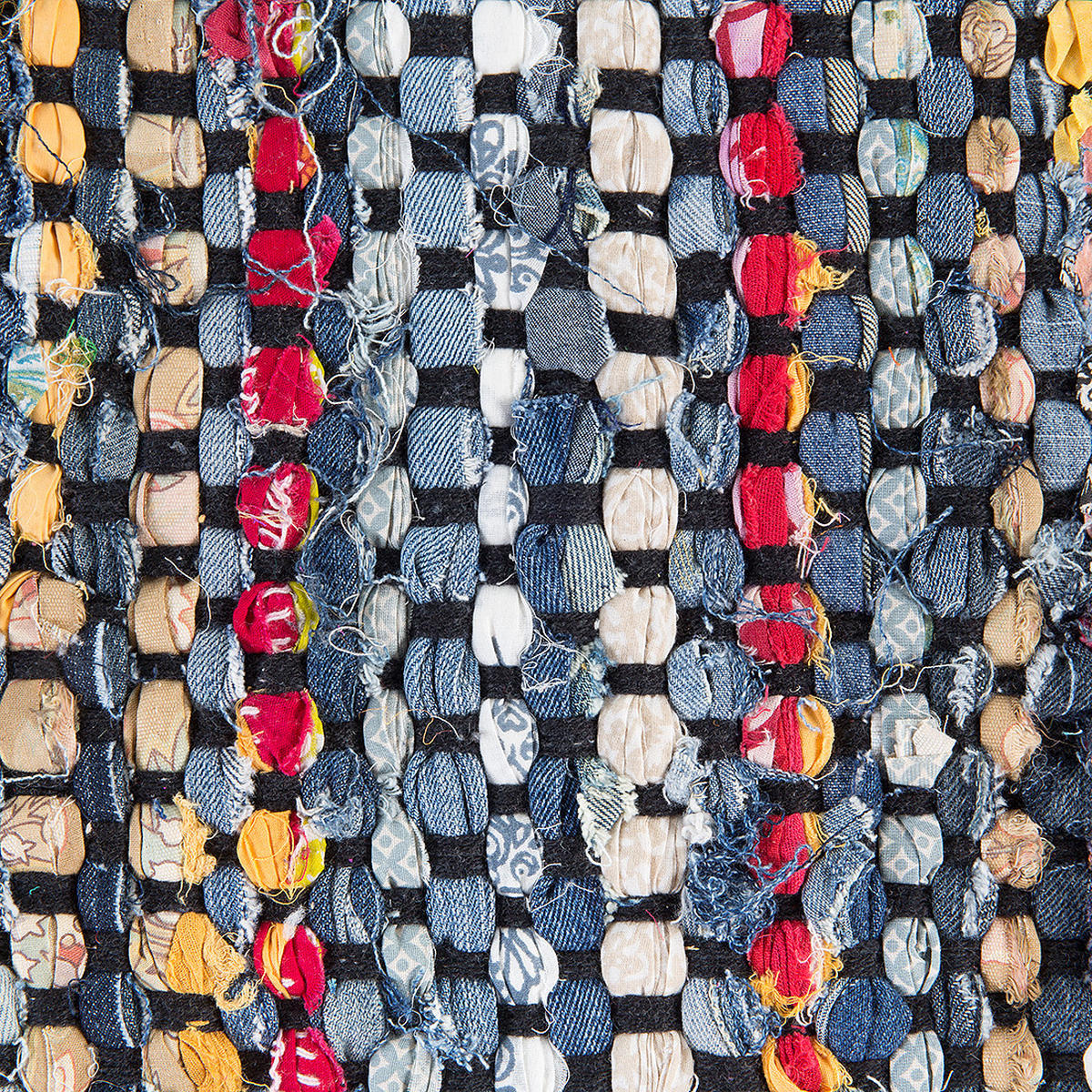 TEPPICH geflochten Alanya 200/140 cm - Multicolor, Textil (140/200cm) - Beliani