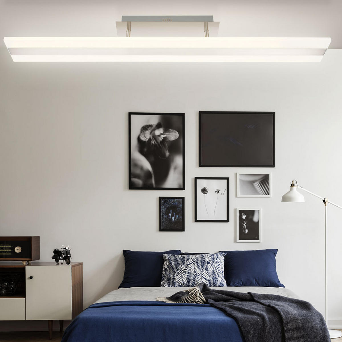 LED DECKENLEUCHTE CHUCK Aluminium Silber - Silberfarben, Metall (90/10/12cm) - Globo Lighting