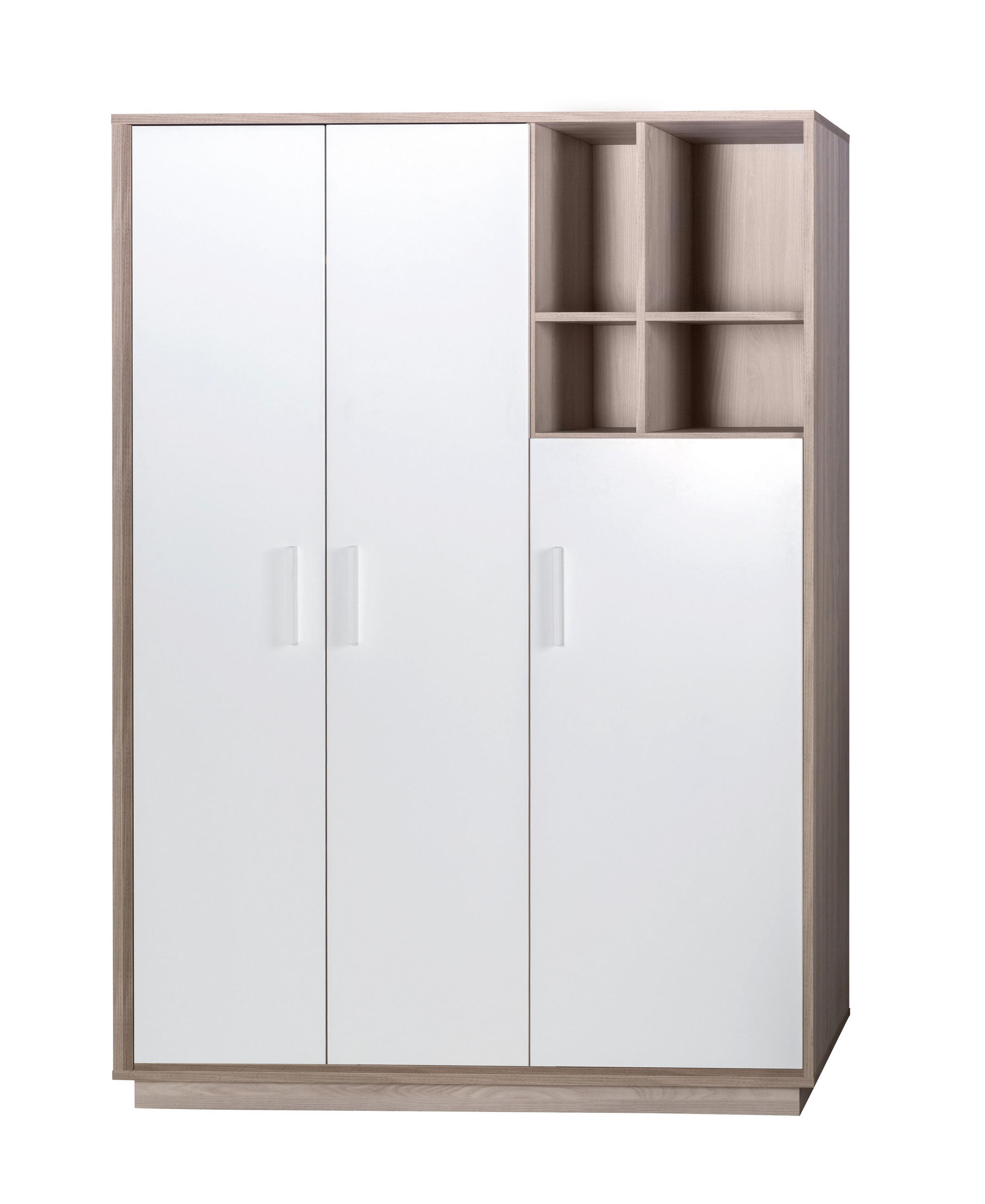 KLEIDERSCHRANK Olaf - Weiß, Holz/Holzwerkstoff (131.5/190/52.5cm) - Roba