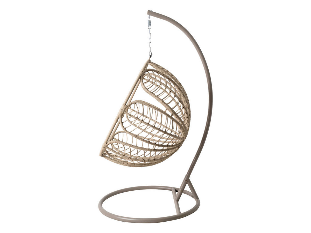 HÄNGESESSEL Floressa - Beige, Metall (106/195/105cm) - MIRJAN24