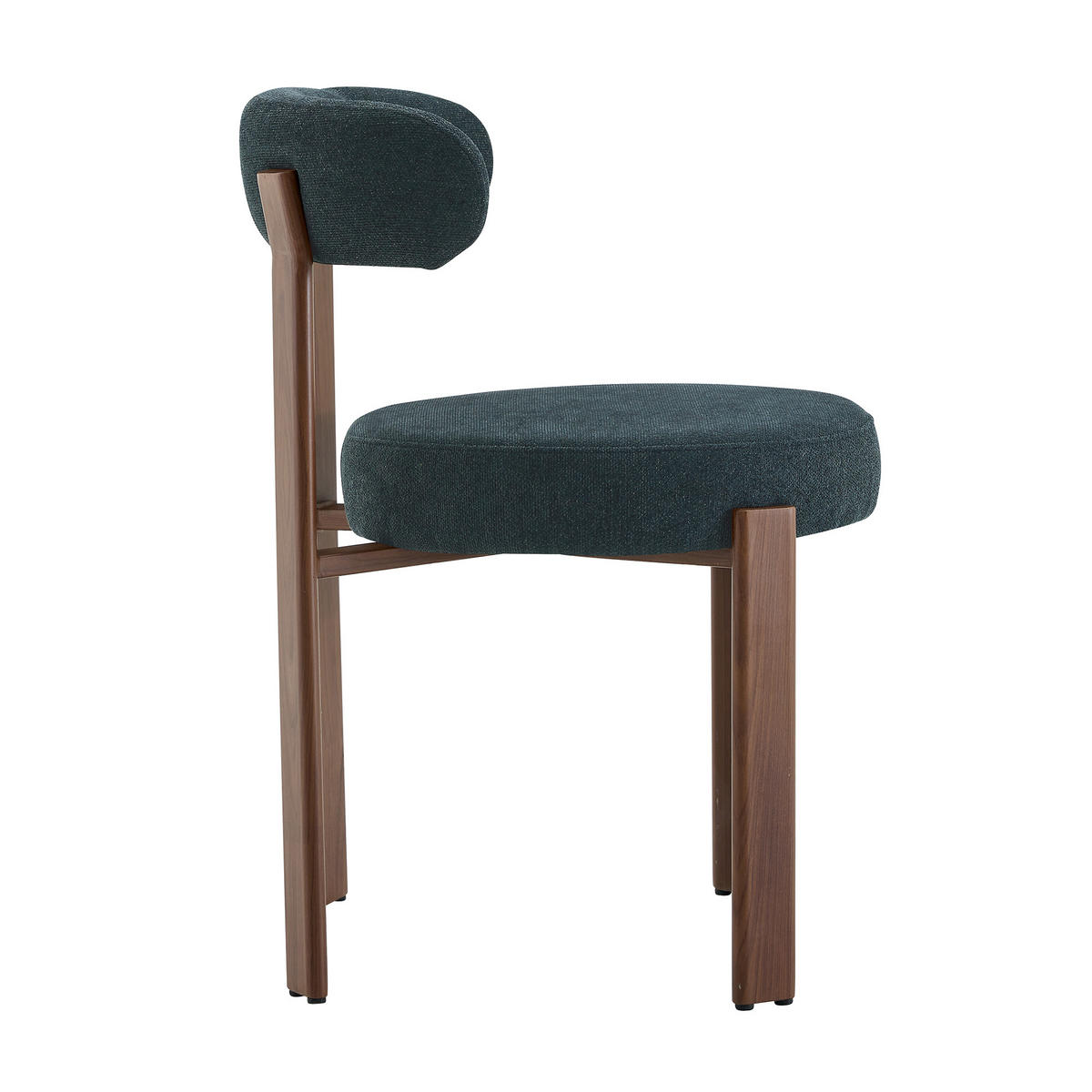 ESSZIMMERSTUHL 2ER-SET aus Stoff, mit ergonomischer Bügellehne - Schwarz, Textil (51.5/79/57cm) - Urban Meuble