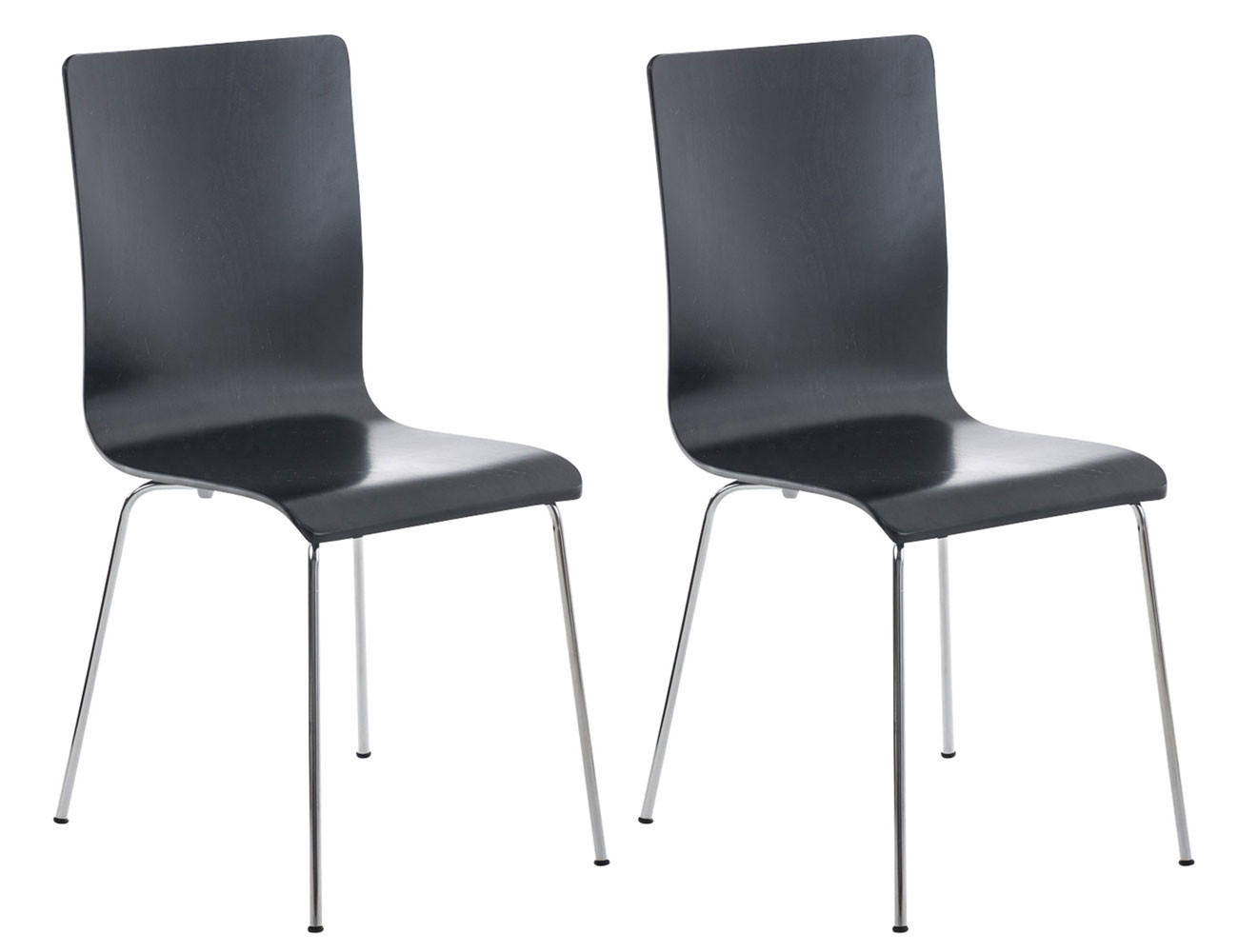 Deluke Besucherstuhl Schwarz 43x87x47 cm