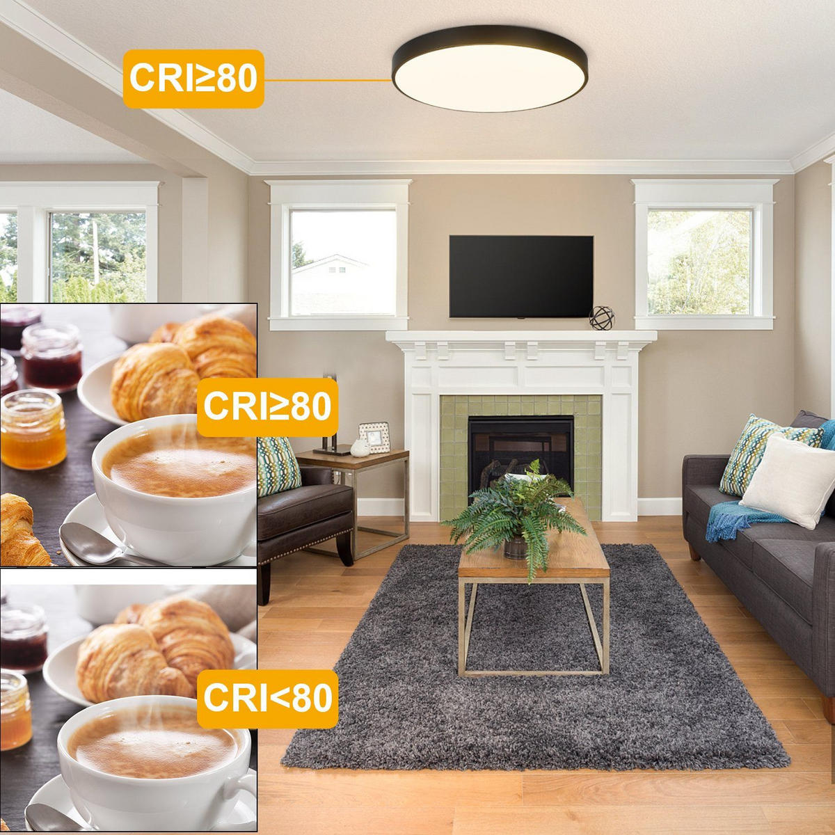 LED-DECKENLEUCHTE Albertyne 28/28/3 cm - Schwarz, Kunststoff (28/28/3cm) - Nettlife