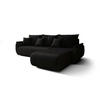 ECKSOFA mit Schlaffunktion TOKYO L Monolith 97 Links - Schwarz, Textil (280/185cm) - Bedante