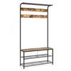GARDEROBE Fyrk Antikholz 100 x 190 cm - Alteiche/Schwarz, Holzwerkstoff (100/190/30cm) - Vicco