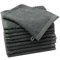 WASCHHANDSCHUH, 10er-Set, 17x21 cm, 100% Baumwolle, Grau - Anthrazit, Textil (17/21cm) - Zollner