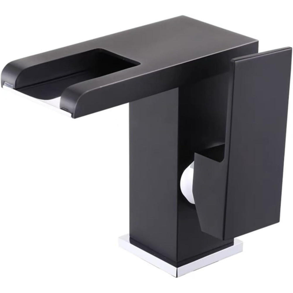 WASCHTISCHARMATUR, drei Farbwechsel durch den Wasserdurchfluss, Schwarz - Schwarz, Metall (12.5/12.5/5cm) - Kaket