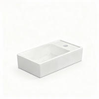 WASCHBECKEN Keramik Aufsatzbecken 41 / 22 / 10 cm - Weiß, Keramik (22/10/41cm) - EMKE