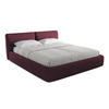 POLSTERBETT mit Bettkasten und Lattenrost 200x228 Rot - Rot/Weinrot, Kunststoff/Textil (180/200cm) - LaMiaSofa