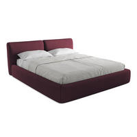 POLSTERBETT mit Bettkasten und Lattenrost 200x228 Rot - Rot/Weinrot, Kunststoff/Textil (180/200cm) - LaMiaSofa