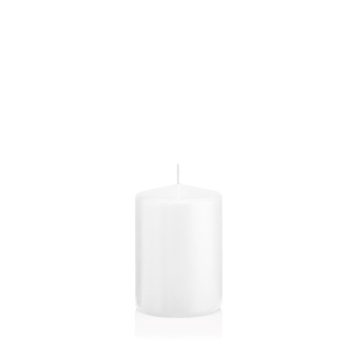 STUMPENKERZEN Weiß Ø 68 x 100 mm, 12 Stück - Weiß, Paraffin (7/10cm) - Wiedemann Kerzen