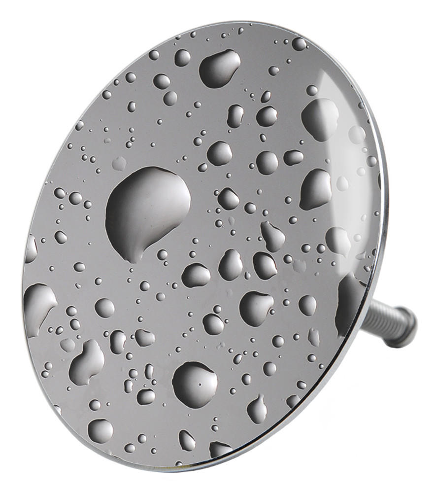 BADEWANNENSTÖPSEL Dewdrop - Grau, Metall (8/10/10cm) - Sanilo