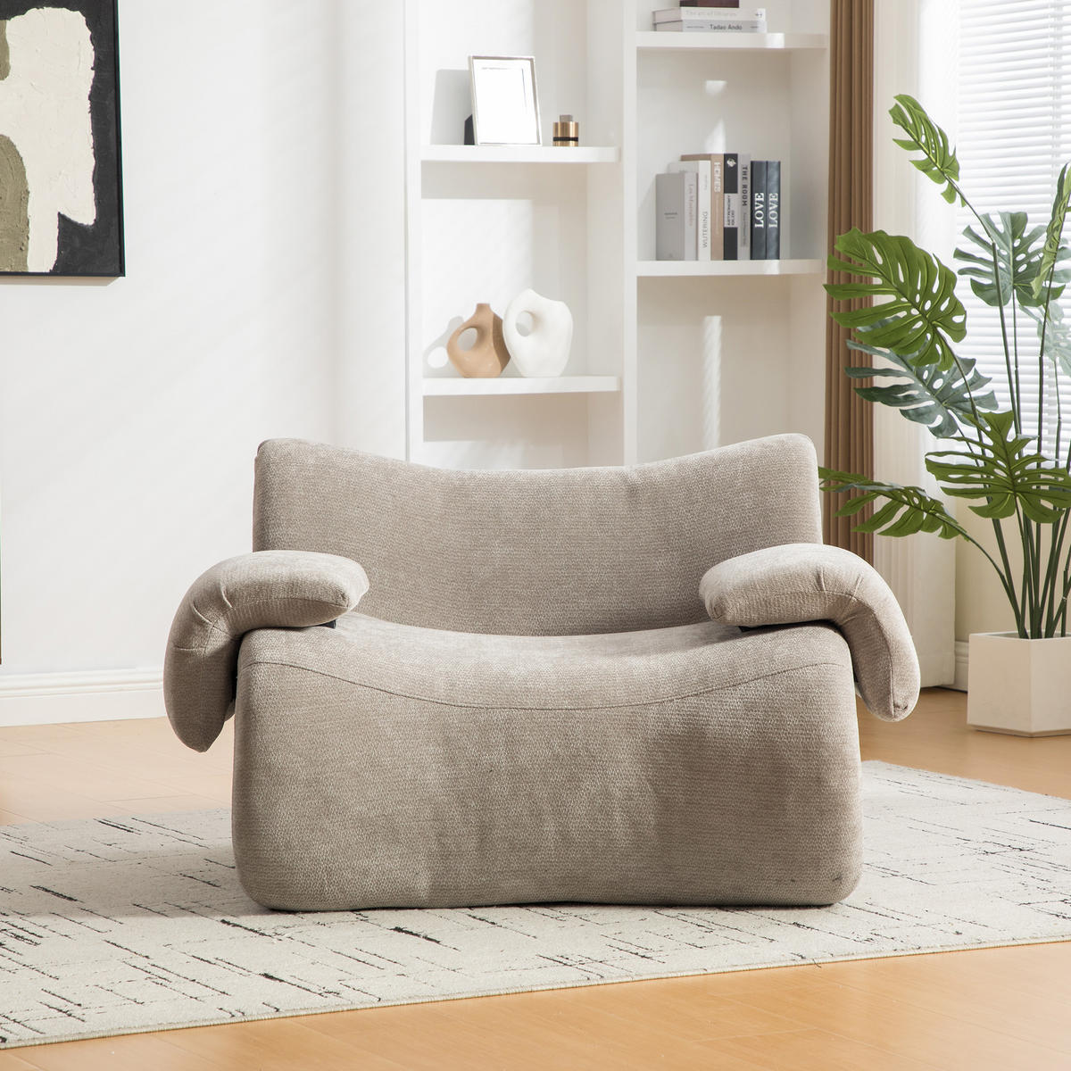SOFA Chenille Grau ohne Montage - Grau, Textil (120/73.5/92.5cm) - WISHDOR