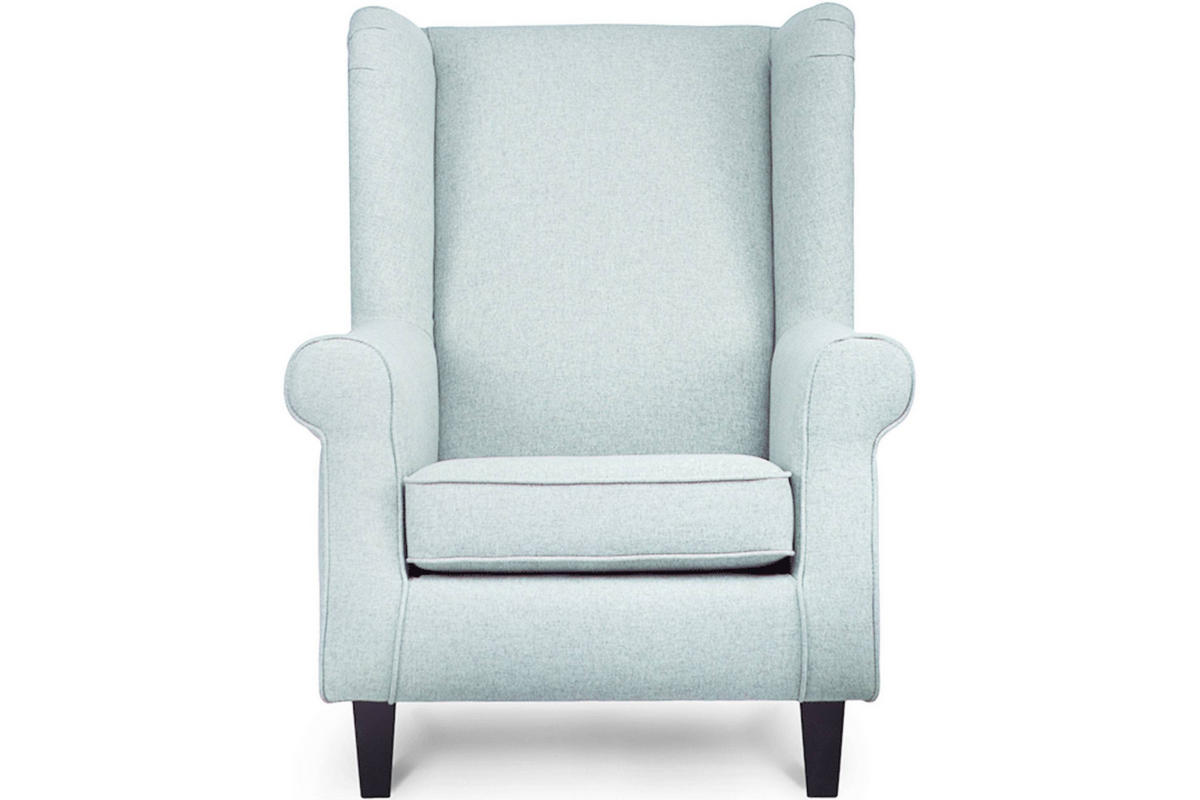 OHRENSESSEL MILES Massivholzbeine, Minzefarben - Mintgrün, Holzwerkstoff/Buchenholz (82/105/97cm) - KONSIMO®