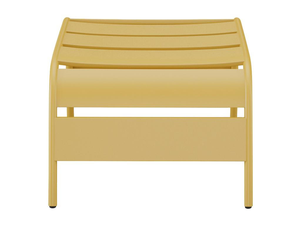 FUSSBANK - Metall - Senfgelb - MIRMANDE von MYLIA - Gelb, Metall (61.5/33/50cm) - Vente-Unique