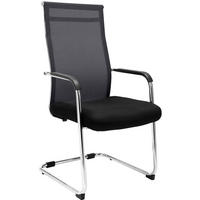SCHWINGSTUHL Lederlook schwarz - Schwarz, Textil/Metall (54/107/65cm) - CLP