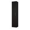 GARDEROBENSCHRANK Rosanno IVR Schwarz 40/204/40 cm – Modern - Schwarz, Holzwerkstoff/Kunststoff (40/204/40cm) - AX Living