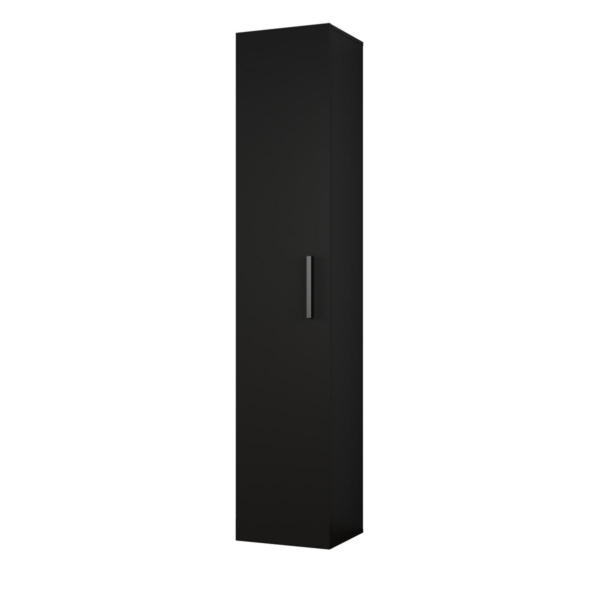 GARDEROBENSCHRANK Rosanno IVR Schwarz 40/204/40 cm – Modern - Schwarz, Holzwerkstoff/Kunststoff (40/204/40cm) - AX Living