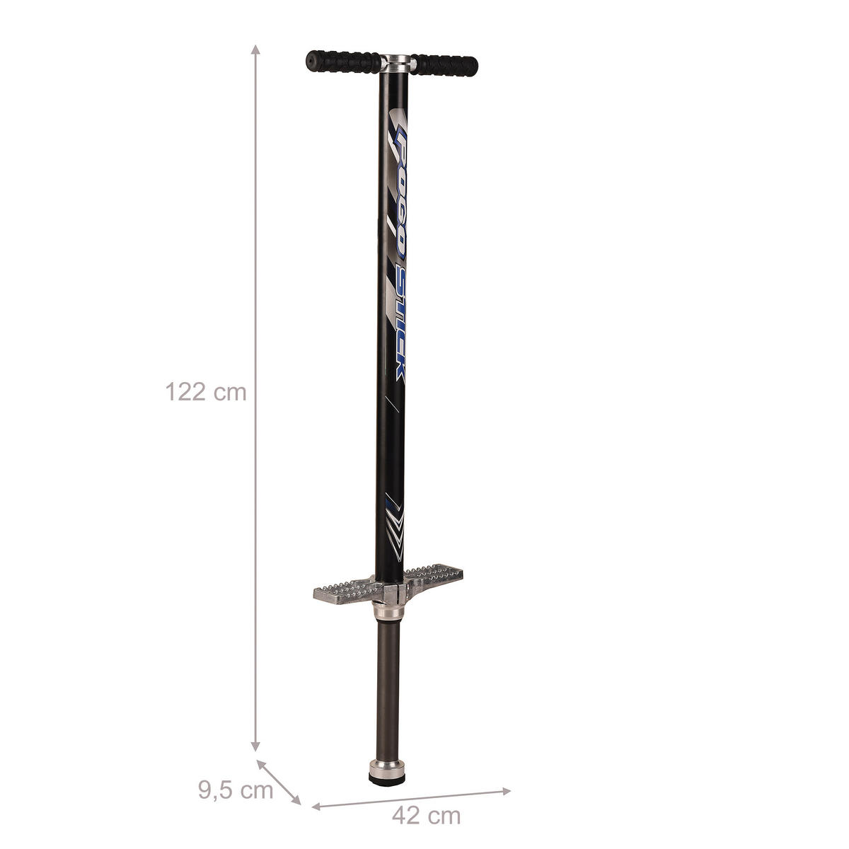 POGO-STICK - Schwarz, Kunststoff/Metall (42/9.5cm) - Relaxdays