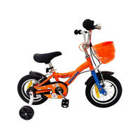 KINDERFAHRRAD 12 Zoll Bentu orange Stützräder, Klingel, Korb, sportliches Design - Orange, Metall (66cm) - Makani