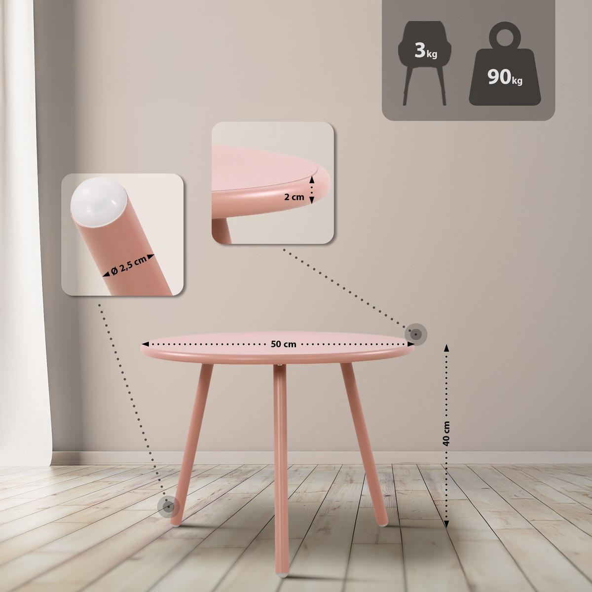 GARTENSITZGRUPPE Kunststoff Pink - Pink, Kunststoff - CLP