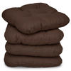STUHLKISSEN Lisa 40/40/8 cm Schokobraun 4tlg - Dunkelbraun, Textil (40/40cm) - Beautissu 