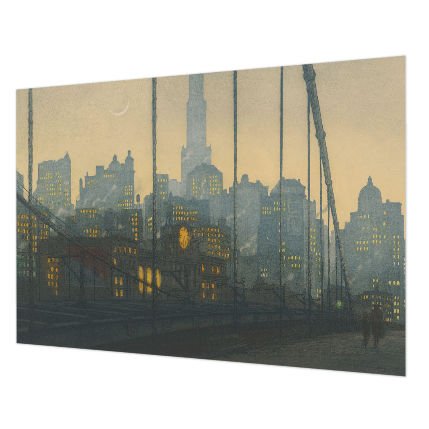 FOTOTAPETE 312x219 cm - Abendpanorama - Grau, Textil (312/219cm) - Wallfluent