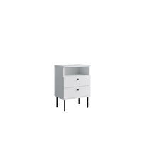 NACHTTISCH Weiß 50/69,5/33,9 - Weiß, Holzwerkstoff (50/70/34cm) - RAUMHIRSCH FURNITURE