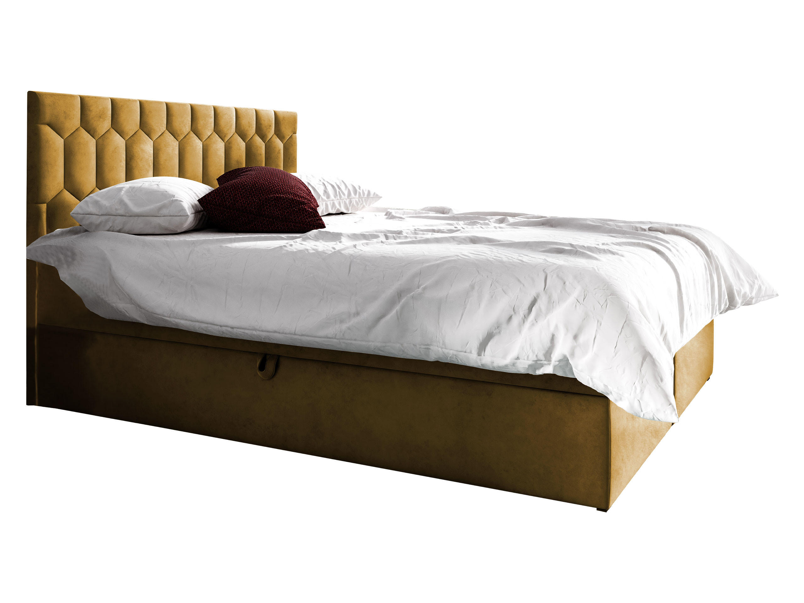 Mirjan24 Boxbett Gelb 180x200 cm