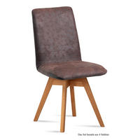 ESSZIMMERSTUHL drehbar (4er-Set) Donni 47x92x60 Eiche geölt/Braun - Eichefarben/Braun, Kunststoff (60/92/47cm) - 58aufmkessel