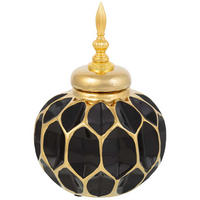 VASE aus Keramik, schwarz, 17x24cm - Schwarz, Keramik (23.5cm) - Wanderlust