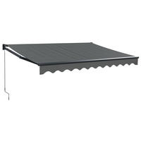 MARKISE Einziehbar Anthrazit 3x2,5 m Stoff und Aluminium - Anthrazit, Textil (300/1/250cm) - furnicato