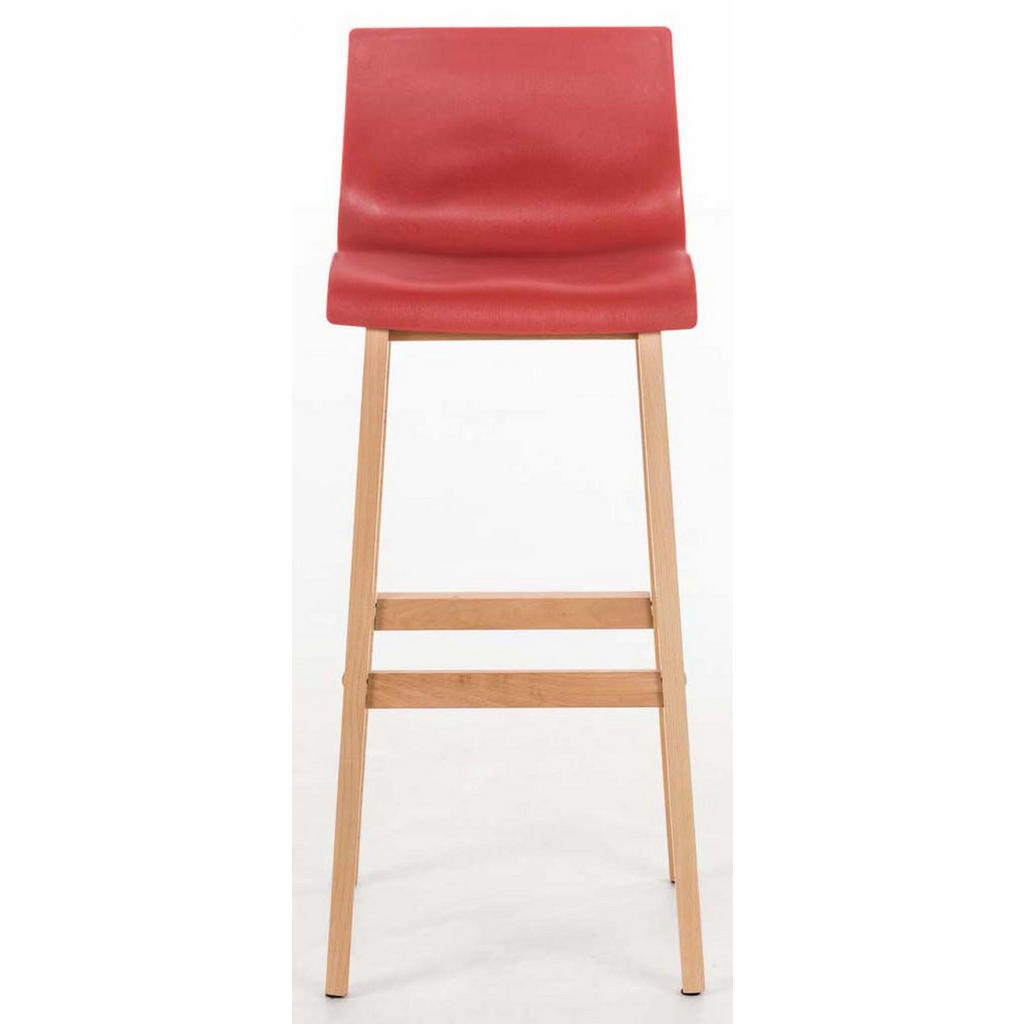 Thumbnail - CLP Barhocker, Rot, Holz, 41x101x46 cm, Esszimmer, Barmöbel, Barhocker